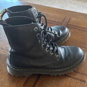 Dr. Martens Black Leather Lace-Up Boots